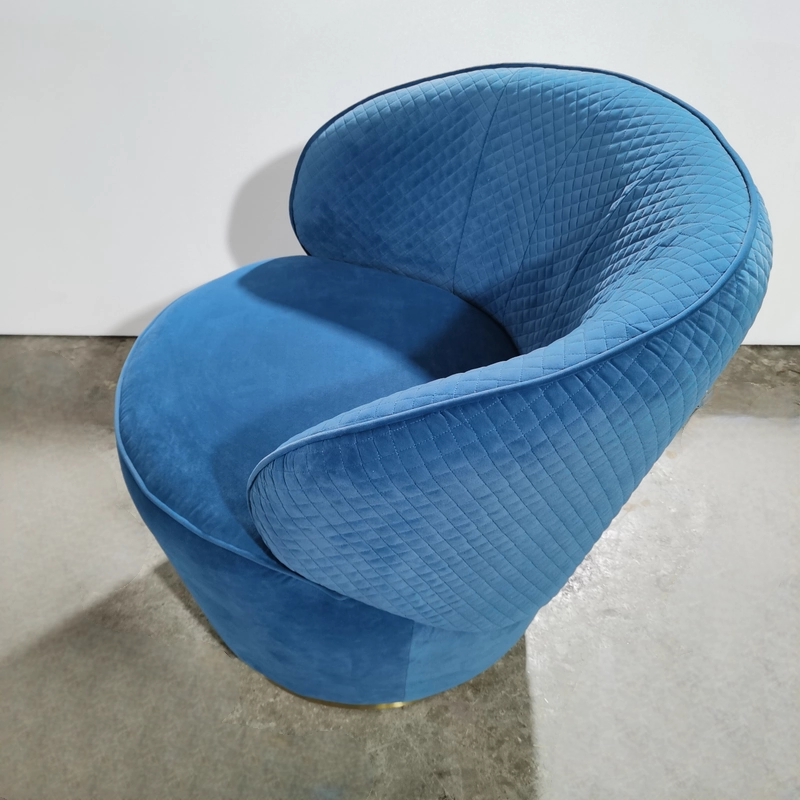 blue single sofa couch