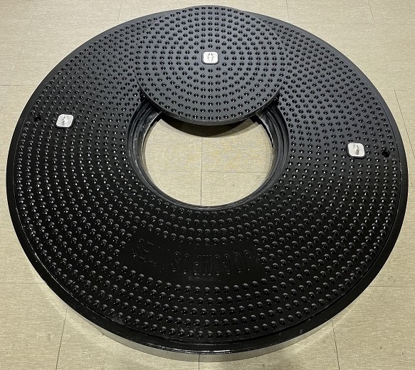 900mm manhole cover with port cover
