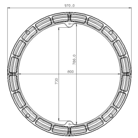 SMC manhole cover 800mm