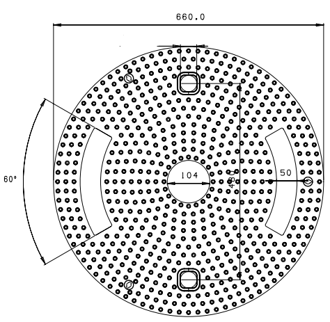 CO600mm D400 composite manhole cover