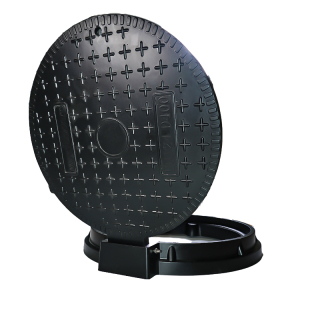 Chiusino rotondo incernierato SMC da 600 mm