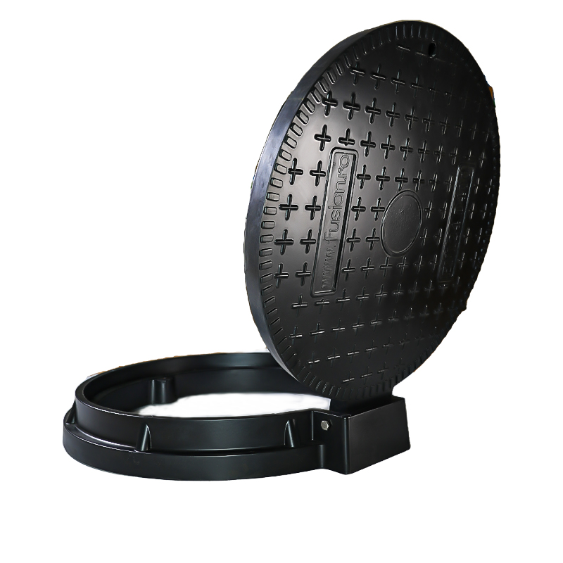 Hinged manhole cover