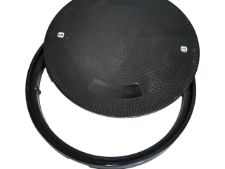 מכסי ביוב לתחנות דלק SMC | D400/E600 לעומס כבד, עמידים בשמן