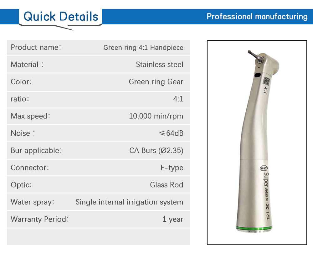 Dental 4:1 Orthodontic X15L Electric Contra Angle