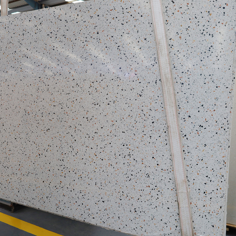 Supply Spring Garden Terrazzo White Big Slab Tile Wholesale