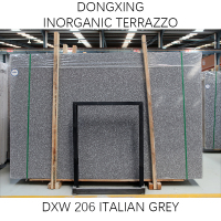Italiensk grå cement uorganisk terrazzo stor plade
