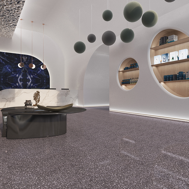 Italiensk grå cement uorganisk terrazzo stor plade