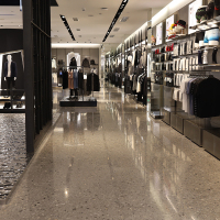Lange stjerner Terrazzo Sort Stor pladeflise
