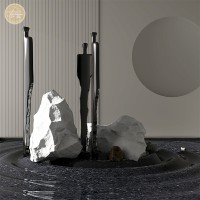 Ink Black Terrazzo artificial stone