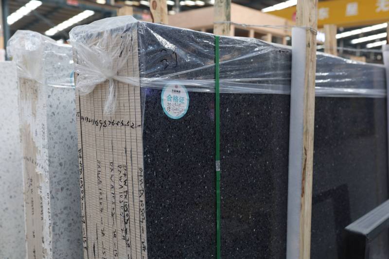 Ink Black Terrazzo artificial stone