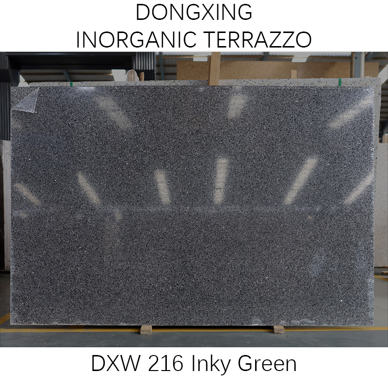 Ink Black Terrazzo artificial stone
