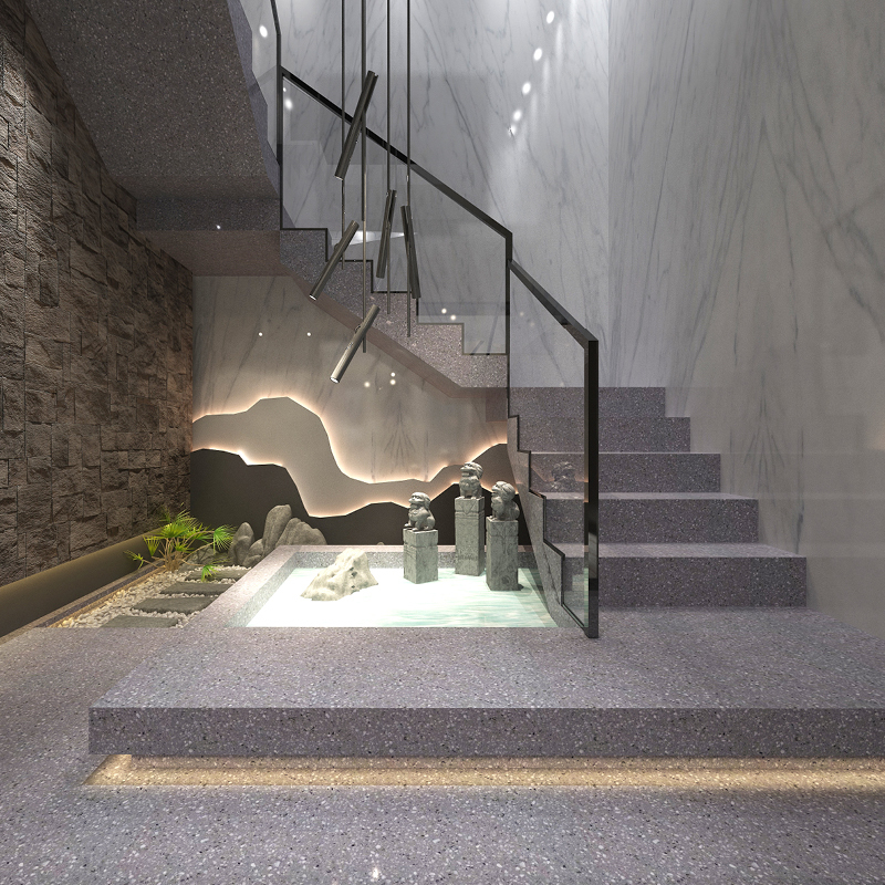 Koreai Ash Terrazzo Grey nagy födémlap