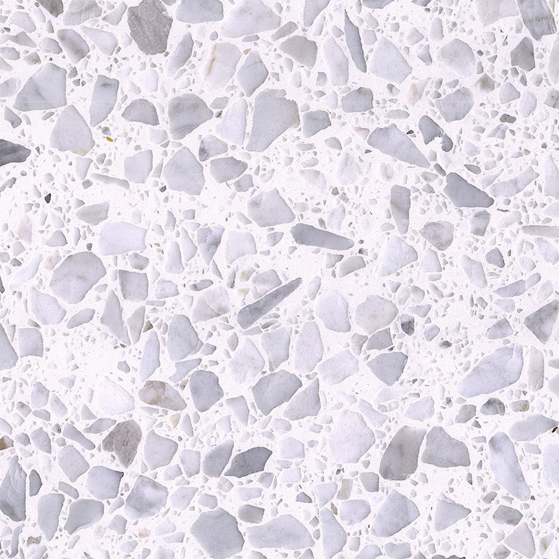 Alpine Terrazzo White Stone lapok lábfalhoz