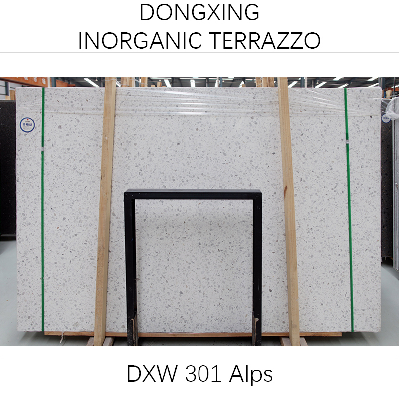 Alpine Terrazzo White Stone lapok lábfalhoz