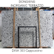 Cappuccino fehér és fekete Terrazzo big Slab csempe