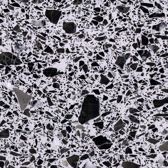 Cappuccino white and Black Terrazzo big Slab tile