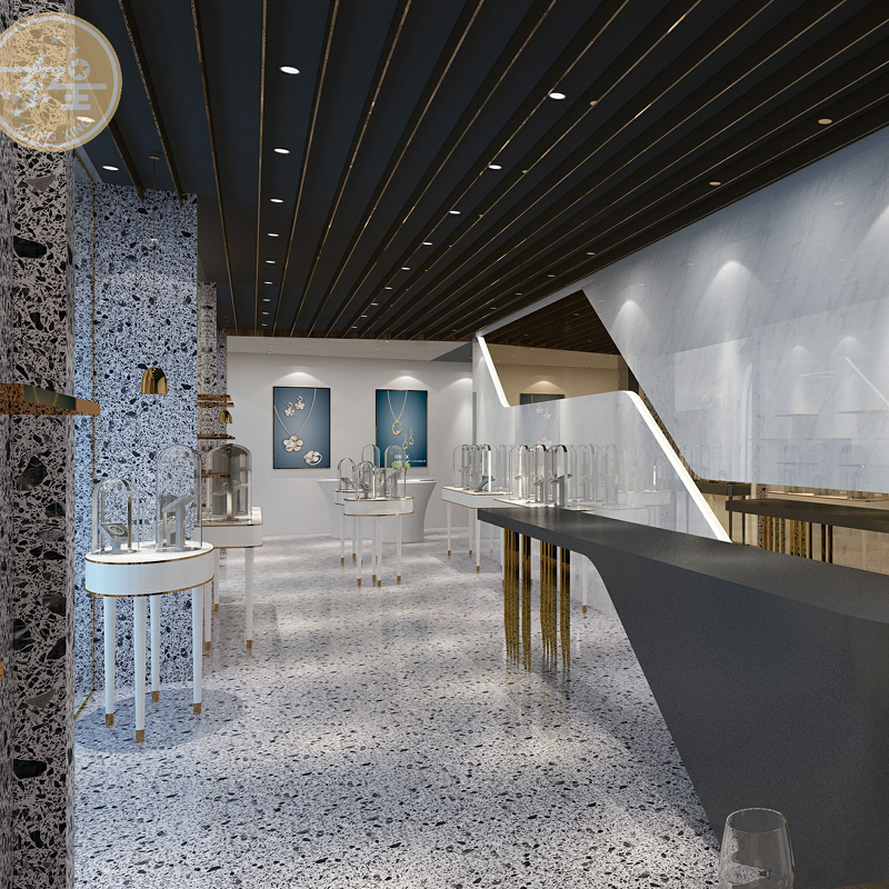 Cappuccino white and Black Terrazzo big Slab tile