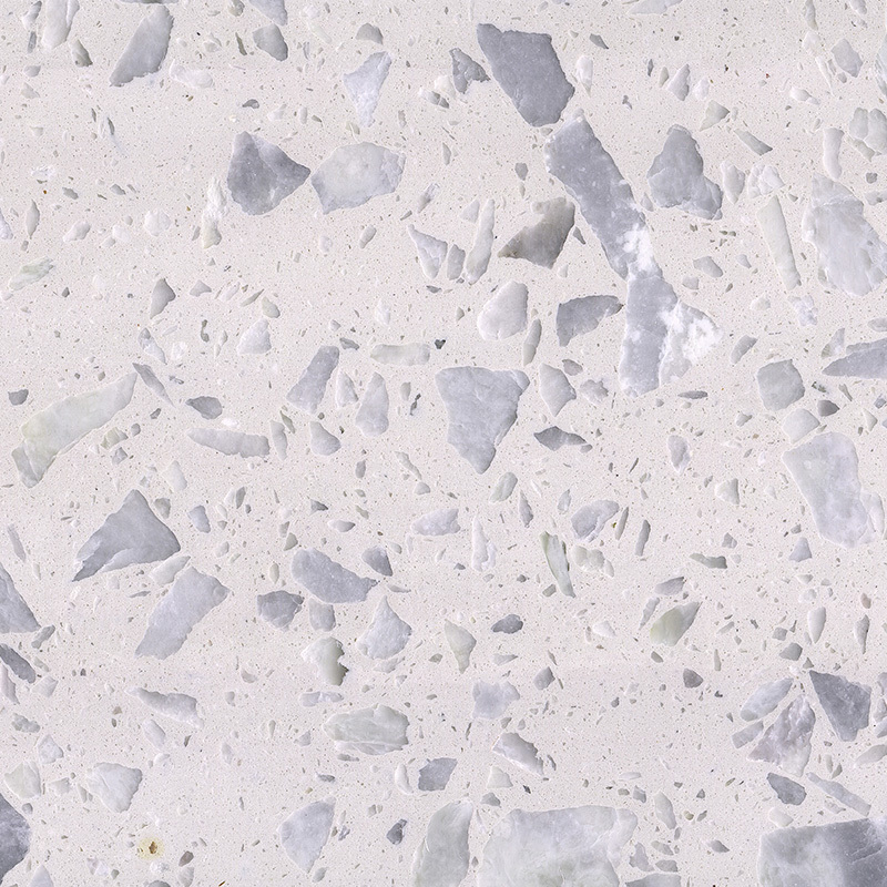 Kunlun fehér jade terrazzo kőlapok padlóhoz és falhoz