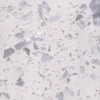 Tuile de grande dalle de terrazzo inorganique blanc citron