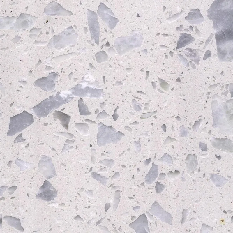 Tuile de grande dalle de terrazzo inorganique blanc citron
