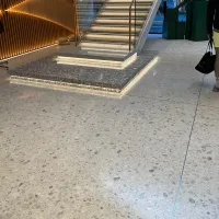 Tuile de grande dalle de terrazzo inorganique blanc citron