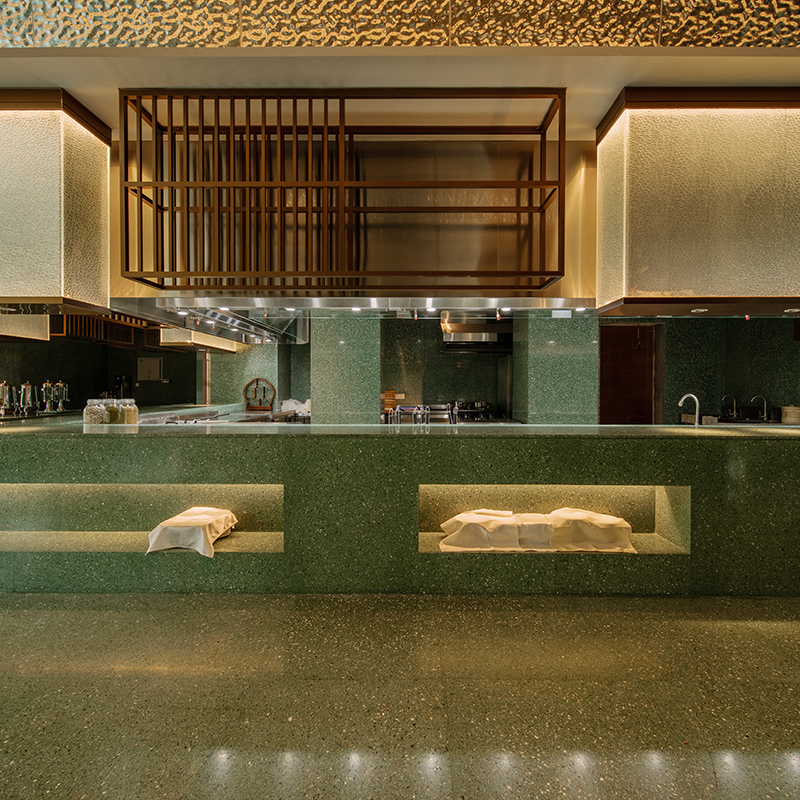 Green Meadows Terrazzo Stone Slabs for Foor Wall