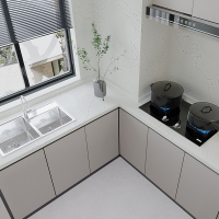 Carrara Thin Vein Artificial Kitchen Quartz Wall