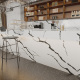 Calacatta black vein kitchen quartz slab