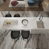 Klar kvarts ø bordplader