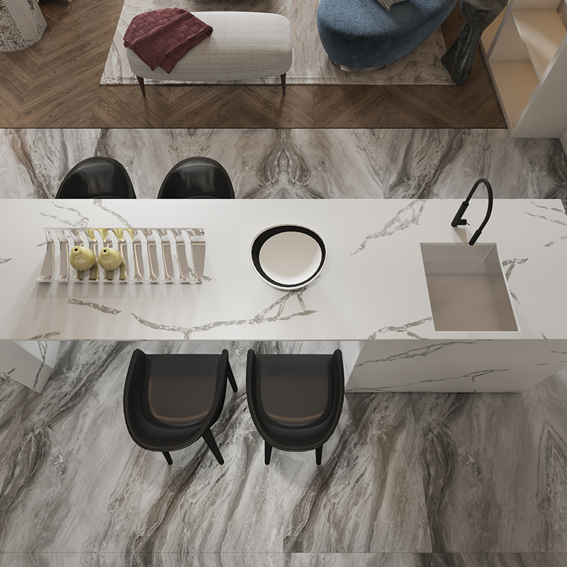 Klar kvarts ø bordplader