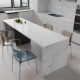 carrara gery vein decorative quartz slab