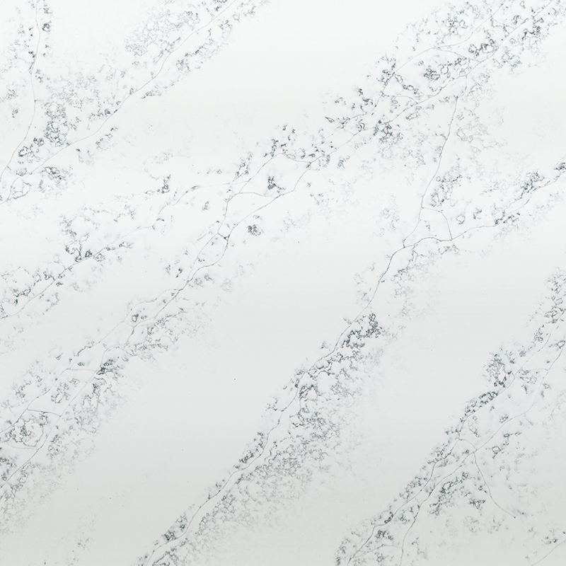 White bathroom artificial quartz island slab