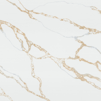 dalle d'îlot de cuisine moderne en quartz à veines d'or