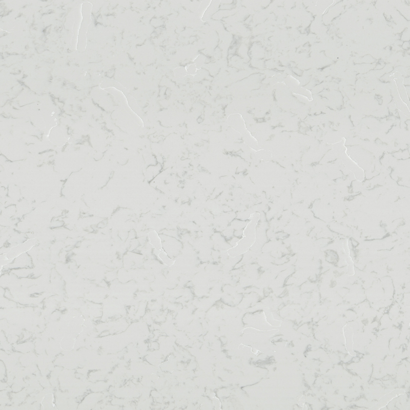 白い人工石英デザインの洗面台用スラブストーン