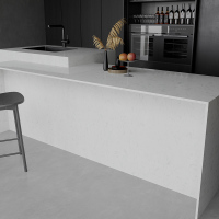 白い人工石英デザインの洗面台用スラブストーン