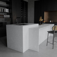lempengan desain kuarsa buatan putih carrara