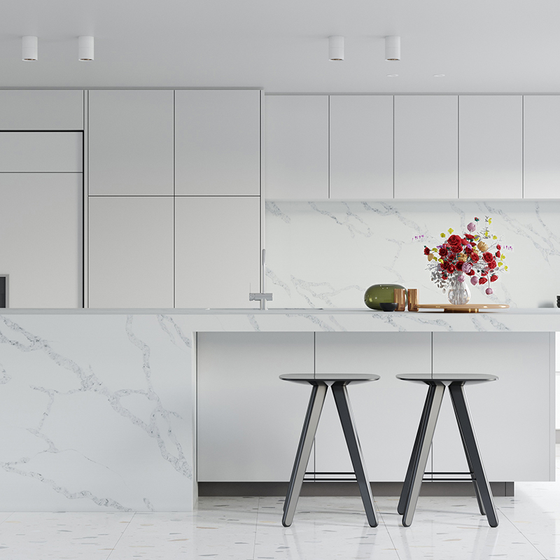 Calacatta white natural vein artificial artificial stone worktop