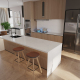 Calacatta white quartz design worktops slab