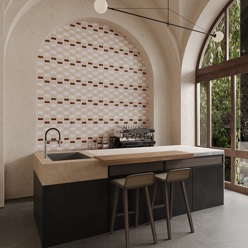 Terrazzo mønsterdesign gulvbelægning