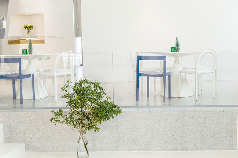 white terrazzo