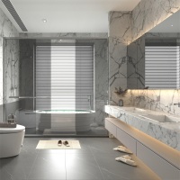 بلاطة رخام مطبخ باللون الأبيض