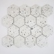 Hexagon Marble Pebble Mosaik stenplattor