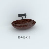 テラゾー大理石のカウンタートップシンク