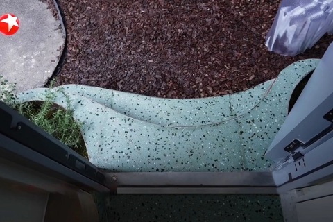 Greenery: A home where Dongxing inorganic terrazzo blends with nature in 