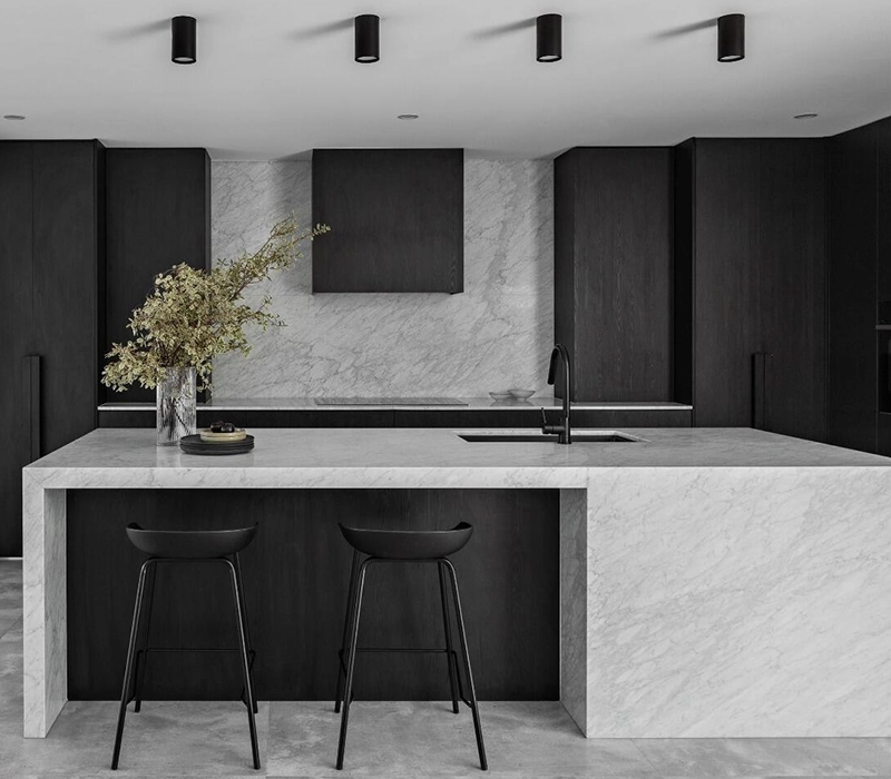 Carrara marble countertops