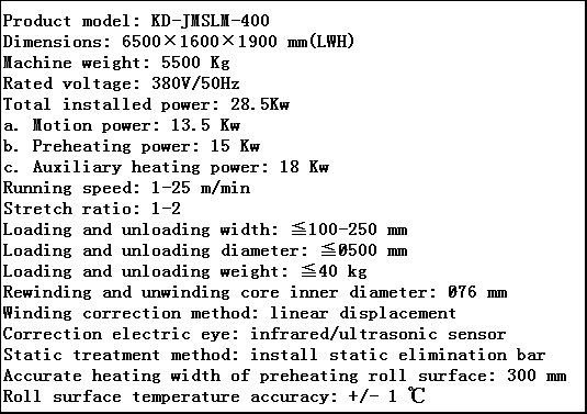 Biaxial stretch film machinery