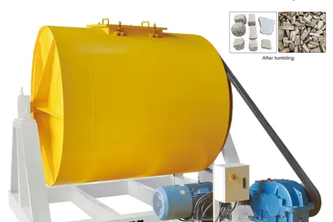 Mesin Penamat Batu Kubik Bergetar Penggilap Permukaan Batu Asli Bergetar Berputar