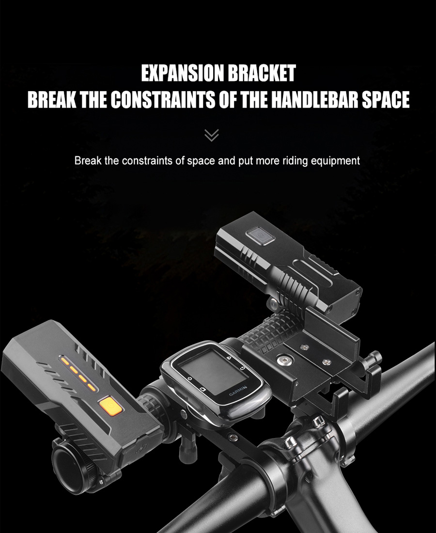 Supply Extended Handlebar Mounted Power Bank Phone Holder Bike Light