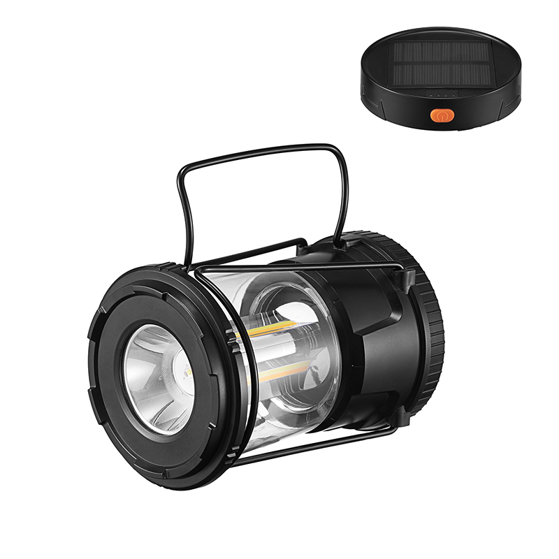 Power Bank Fast Charging Flashlight Solar Panel Camping Lamp