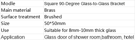 90 degree clips for shower glass